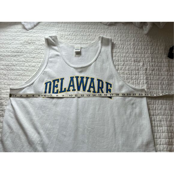 University of Delaware white cotton tank top - XL - Picture 5 of 6